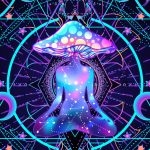 Magic mushroom, sacred geometry, mind expand